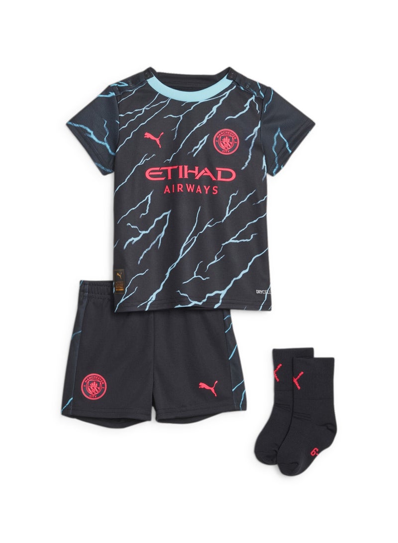 PUMA Manchester City 23/24 Kids Unisex Black Third Babykit - Image 1